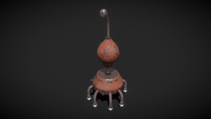 old school military robot concept 3D Model