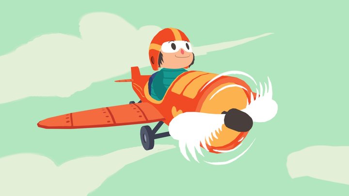 Whirlwind Plane pilot 3D Model