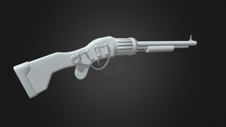Steam Punk Gun 3D Model