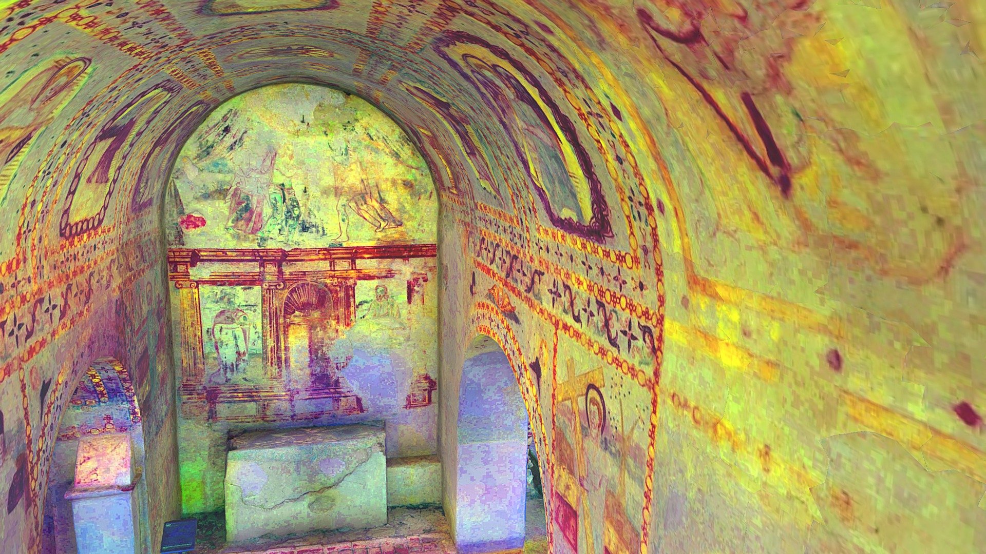 DStretch Cucufate Medieval Frescos, Portugal