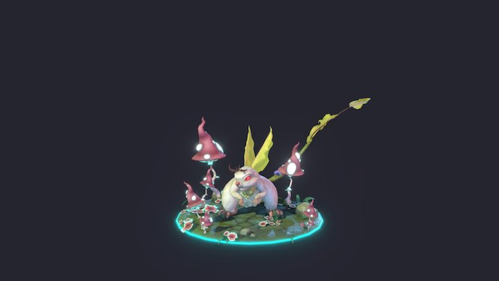 Squeeky from Attegia The Druid's hut game 3D Model