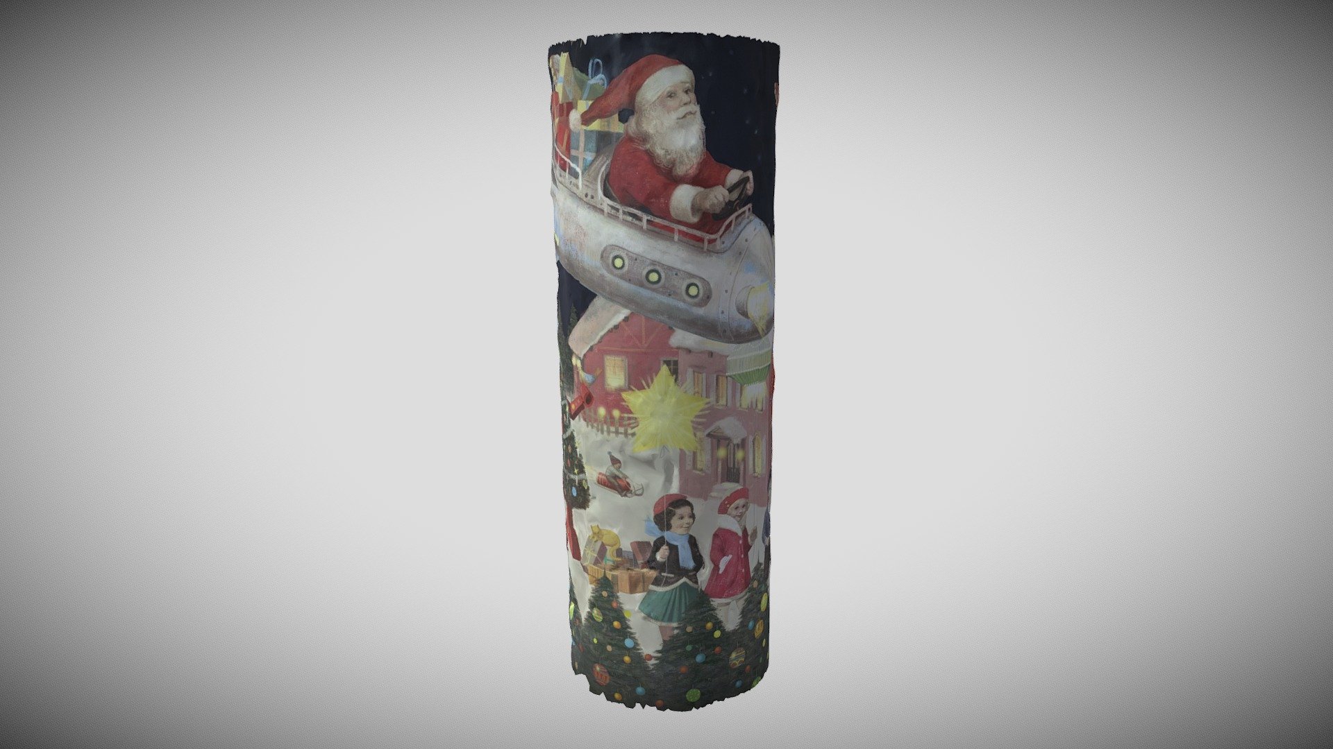 Isetan Kyoto mall pillar's Christmas decoration