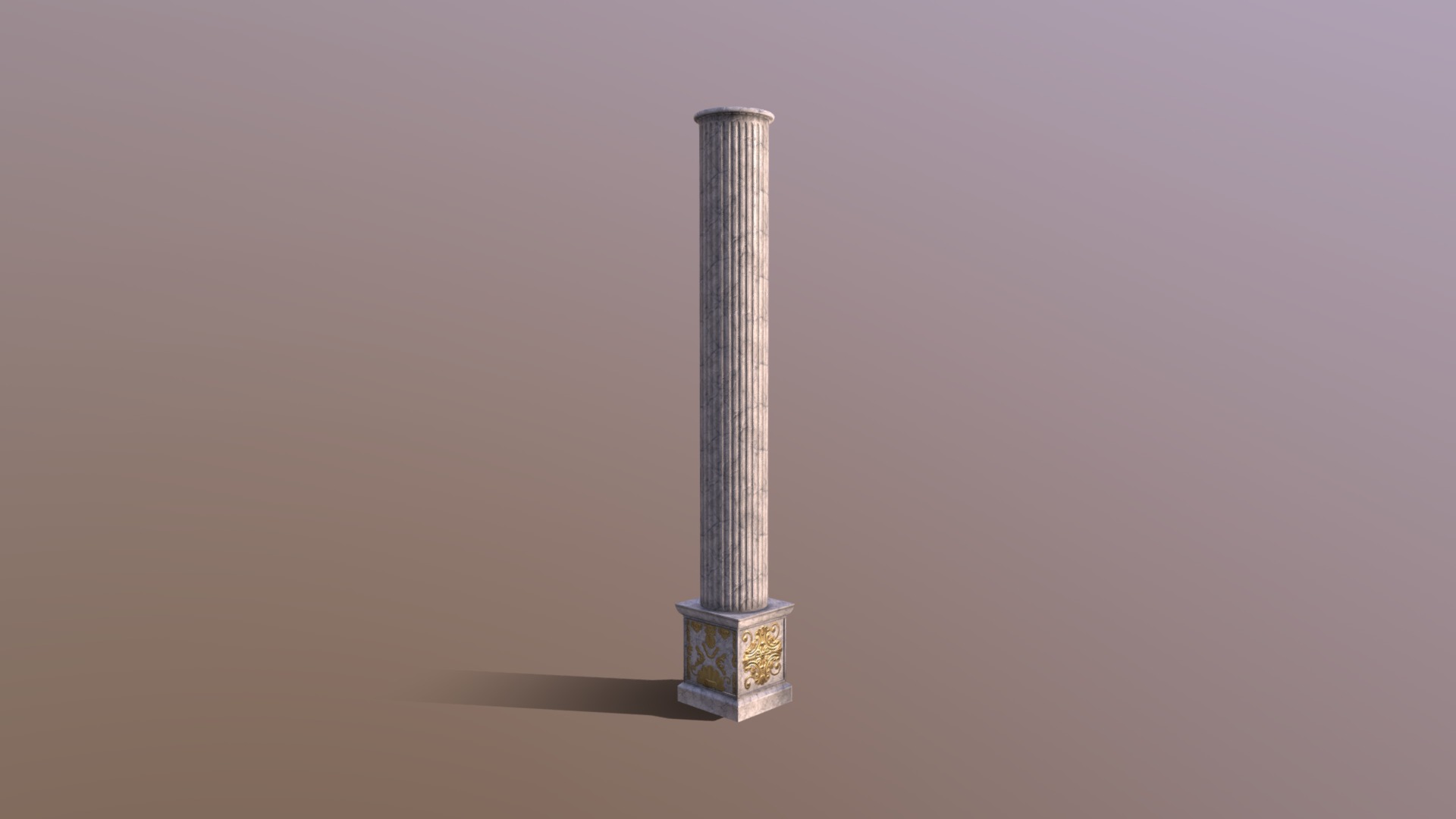 3D model Greek Piller (dmc 1 inspired) - This is a 3D model of the Greek Piller (dmc 1 inspired). The 3D model is about a cylindrical object with a metal base.