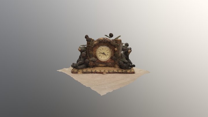 Bear Clock 3D Model