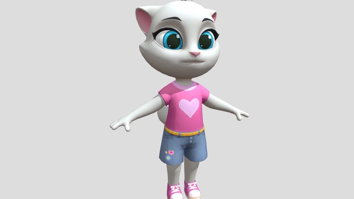 Talking Tom Town Talking Angela (REUPLOAD AGAIN) 3D Model
