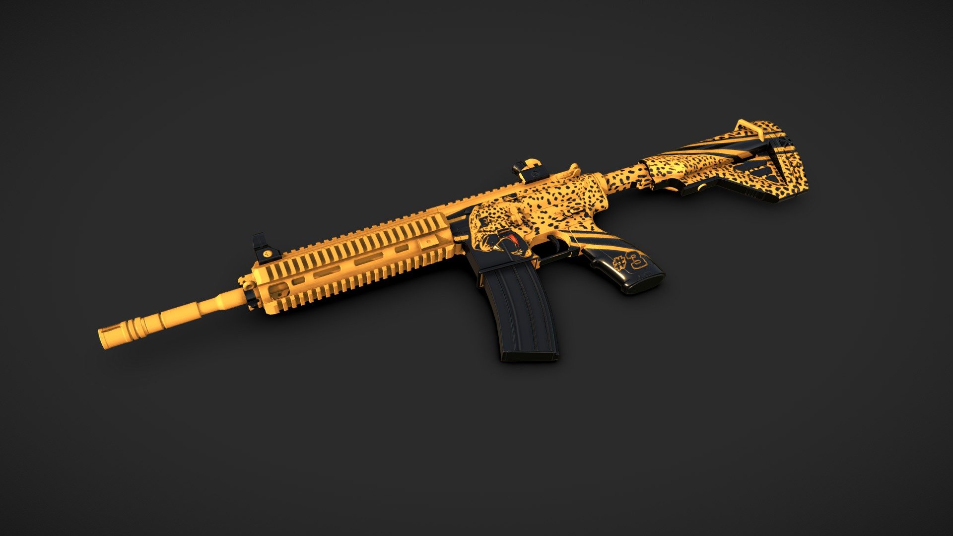 M416 Skin Concept Leopard Not Completed 3d Model By Jaune Padawan Cd9c133 Sketchfab