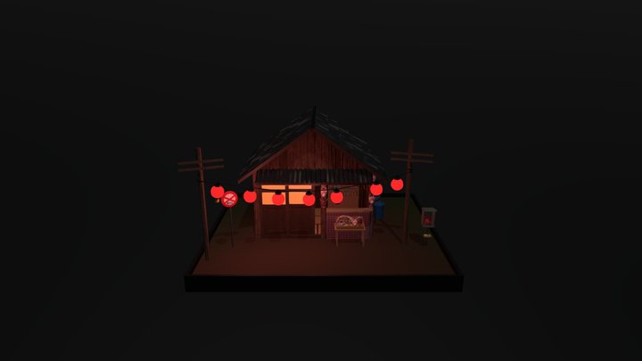 Japanese Kiosk 3D Model