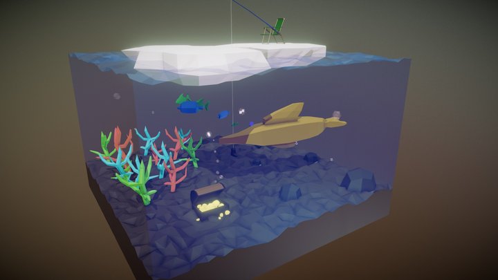 Underwater Cornucopia of Treasures 3D Model