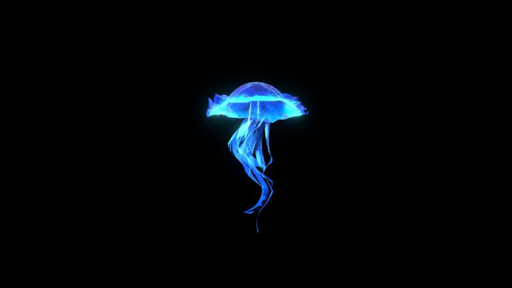 Stylized 3d jellyfish (animation included) 3D Model