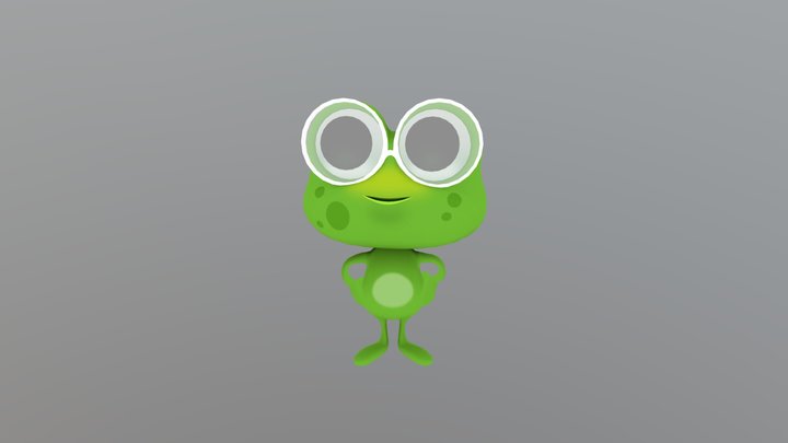 Kinder Mate Frog Anim 3D Model