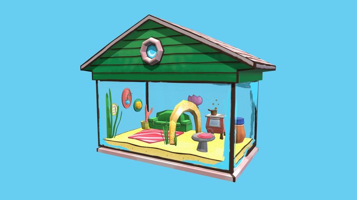 Furnished Aquarium Apartment 3D Model