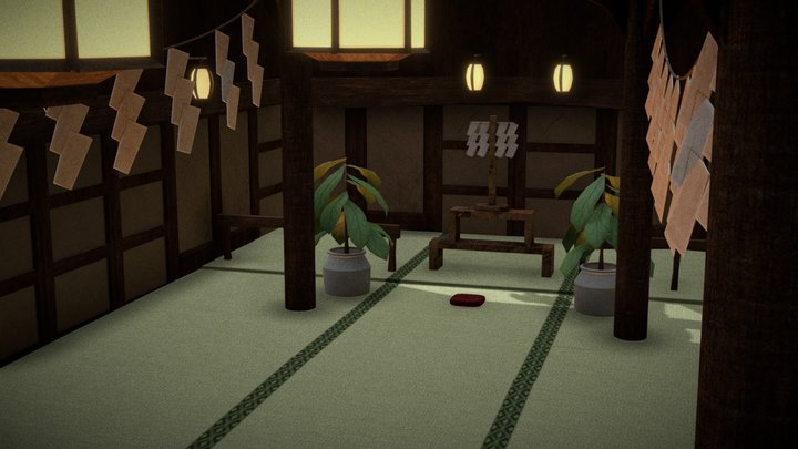 Japanese Shinto Temple 3D Model