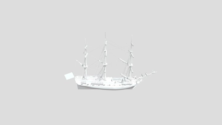 russin ship sailing 3D Model