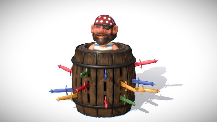 Popping Pirate Toy 3D Model