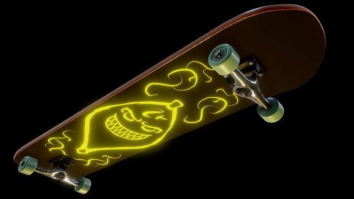 Skateboard - LemonHead 3D Model