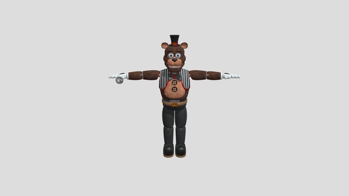 Stylized_ Freddy_V2_VRC 3D Model