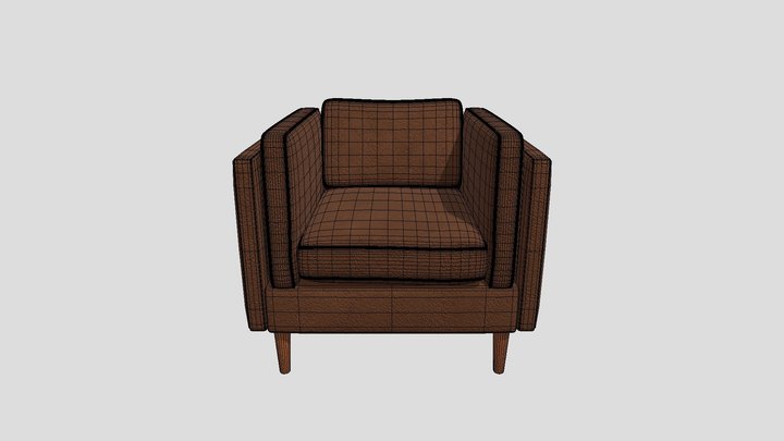 Atley High Sided Armchair 3D Model