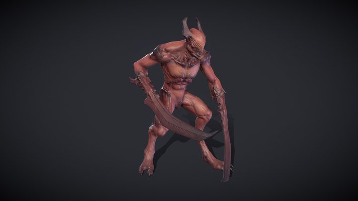 Samurai Demon 3D Model