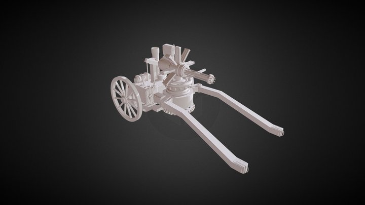 STEAM POWERED GETLING GUN 3D Model