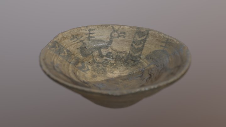 Replica plato de cultura Cajamarca 3D Model