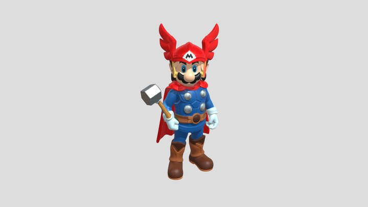mario bros convertido en thor 3D Model