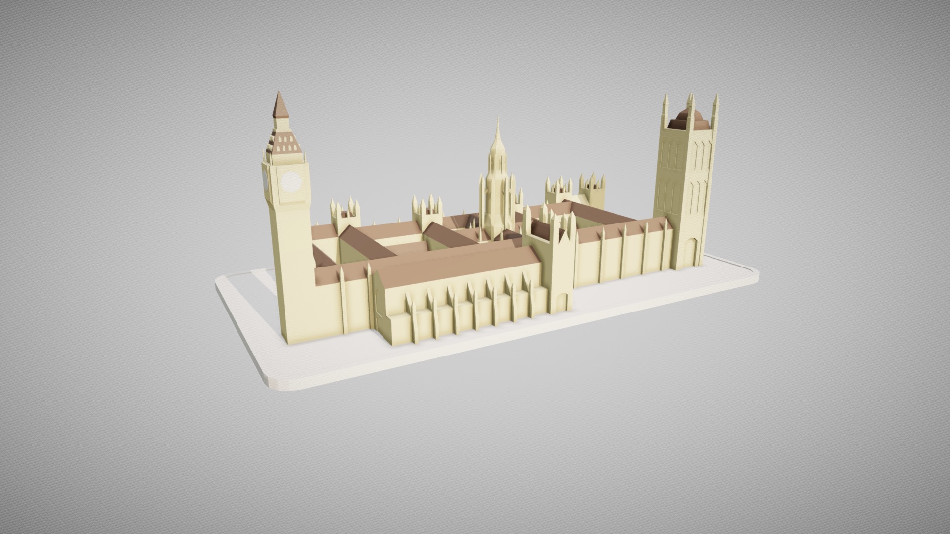 3D model Palace of Westminster House Of Parliament - This is a 3D model of the Palace of Westminster House Of Parliament. The 3D model is about a model of a house.