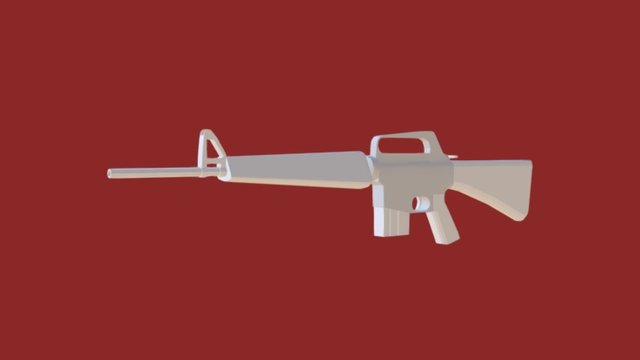 M16A1 (Low Poly) 3D Model