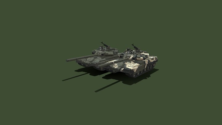T-90A [LOW-POLY] 3D Model
