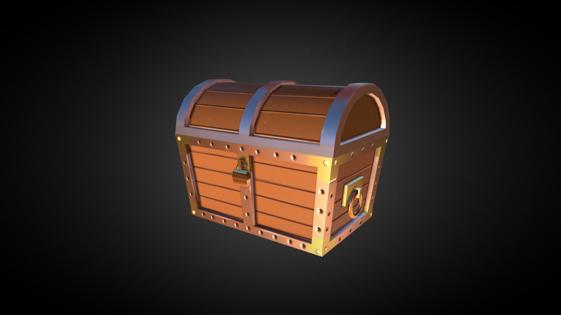 3D model Treasure Chest - This is a 3D model of the Treasure Chest. The 3D model is about a red and white car.