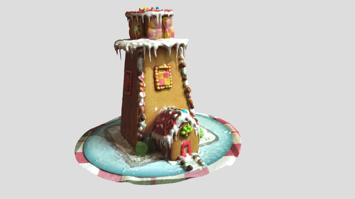 Gingerbead Lighthouse 3D Model