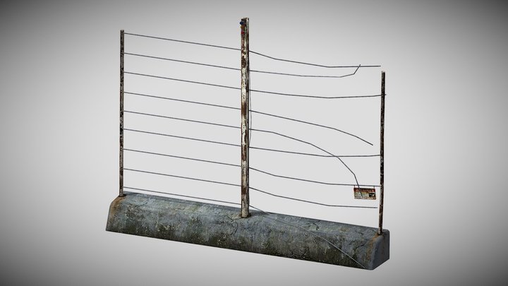 Jurassic Park Broken Fence (DIRTY) – Kostenloses 3D-Modell STL