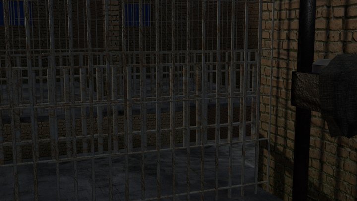 Prison Block Mob of the Dead Style VR 3D Model
