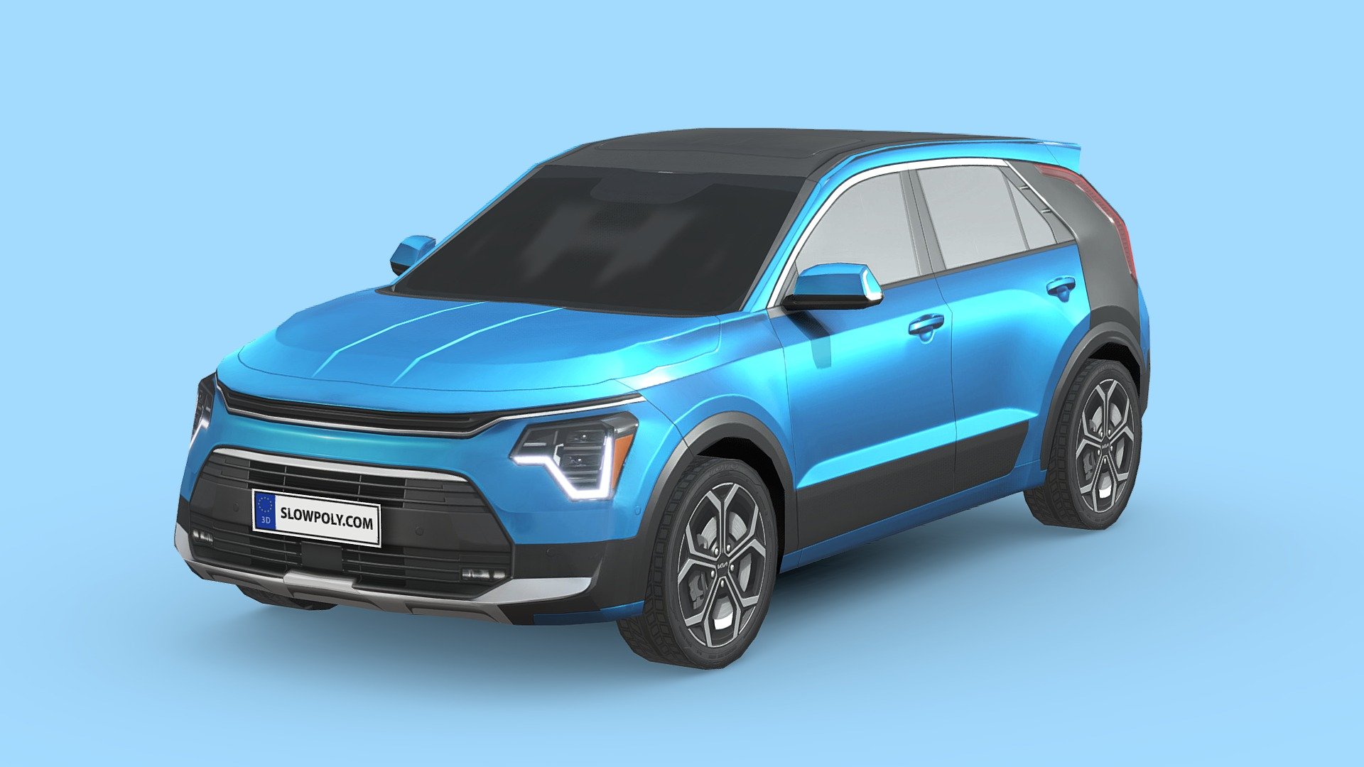Kia Niro 2023 Buy Royalty Free 3D model by slowpoly [cdb4746