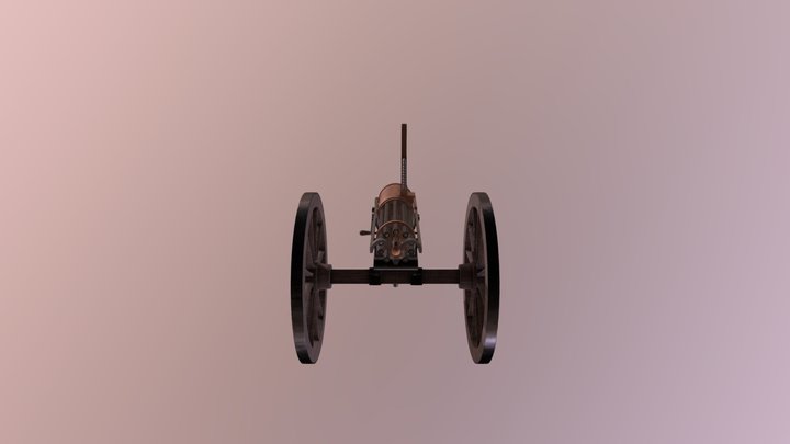 Gatling Gun 3D Model