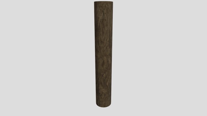 Log Pillar 3D Model