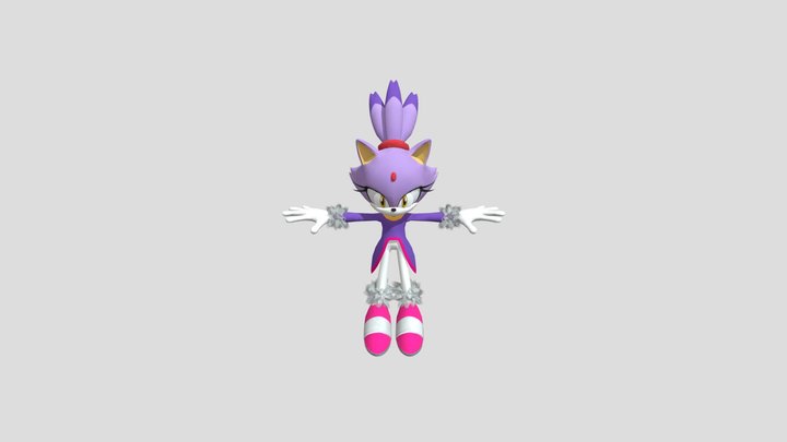 Blaze The Cat (Team Sonic Racing) 3D Model
