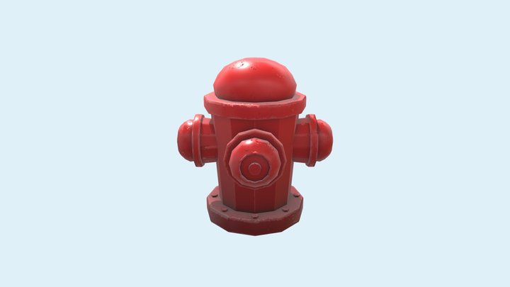 Stylised Fire Hydrant 3D Model