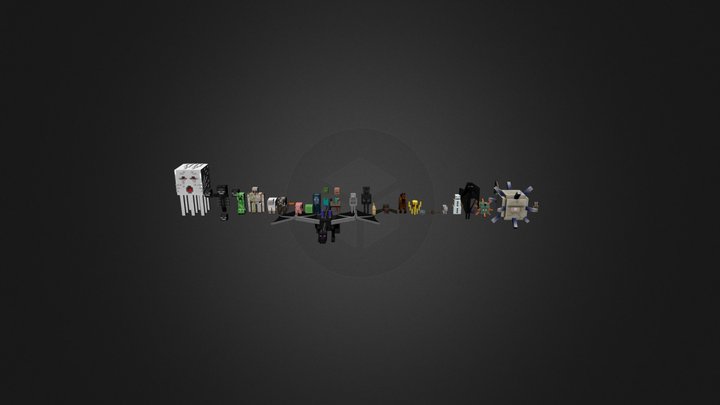 Minecraft Mob Rig 3D Model