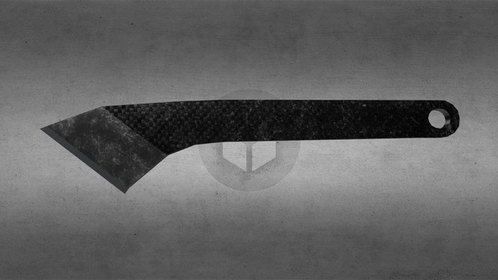 Carbon Fiber Kiridashi Knife 3D Model
