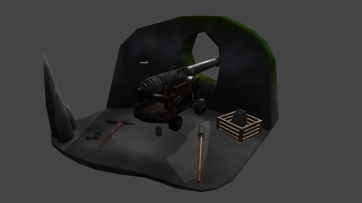 Cannon Environment 3D Model