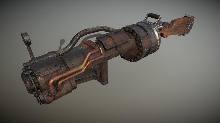 Rail Spike Gun 3D Model