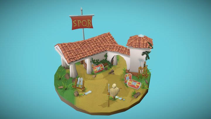 Roman Barracks - DAE Villages 3D Model