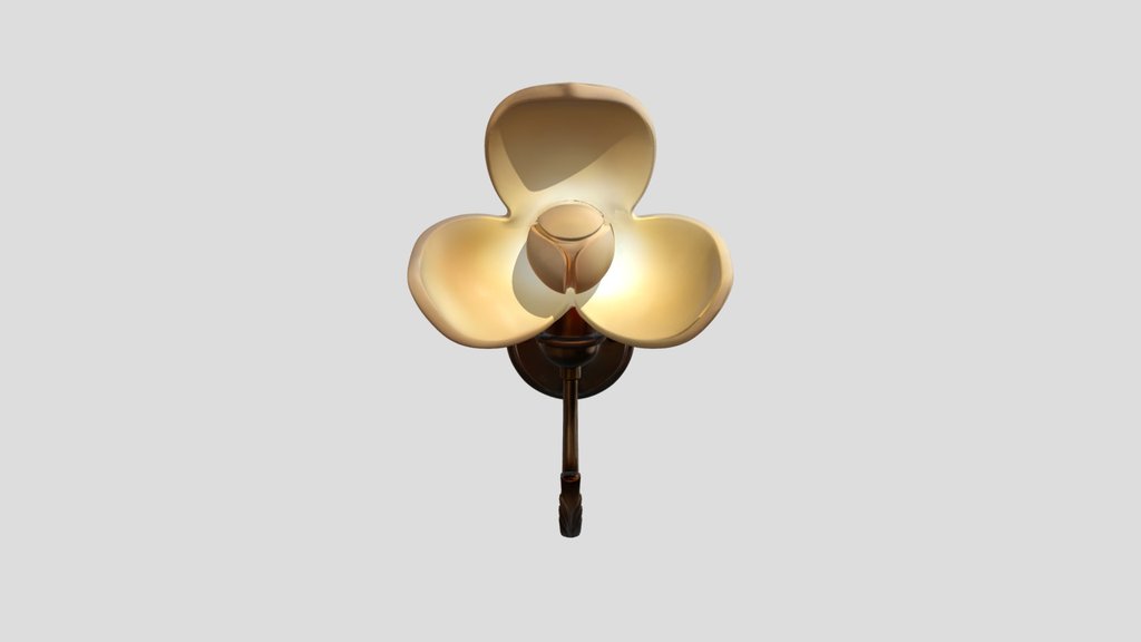 Flower-shaped wall lamp