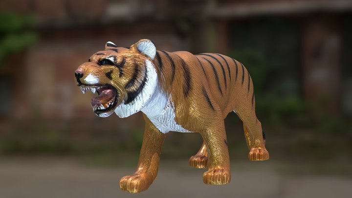 Modelo 3D de Tigre. Download grátis.