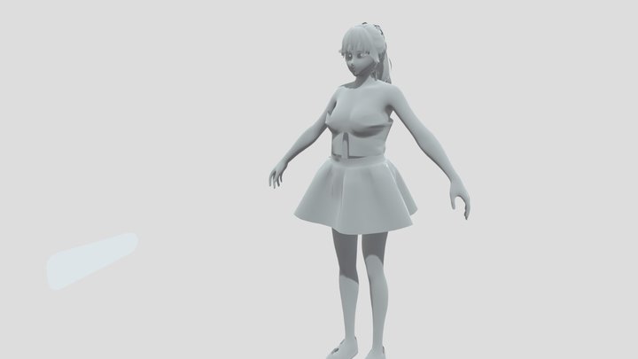 Anime girl 3d character 3D Model