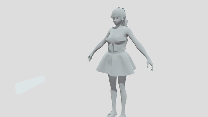 Anime girl 3d character 3D Model