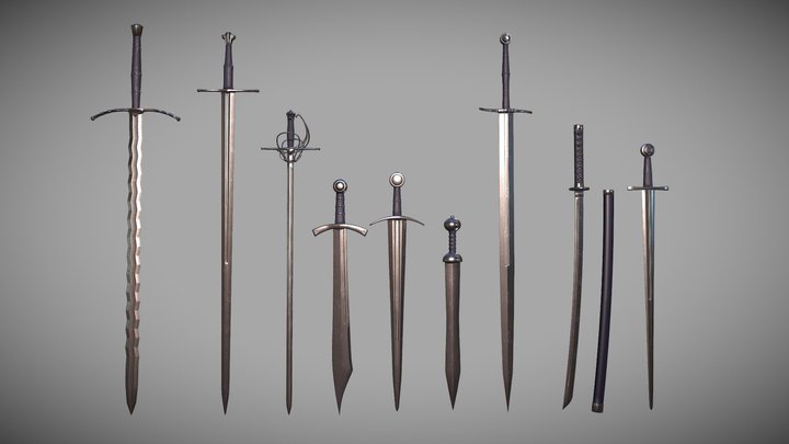 Sword Set 3D Model