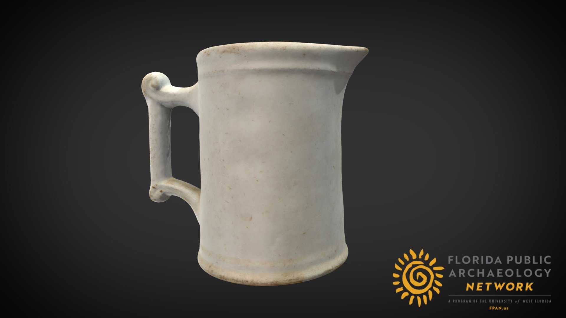 White Ironstone Pitcher - 3D model by Florida Public Archaeology ...