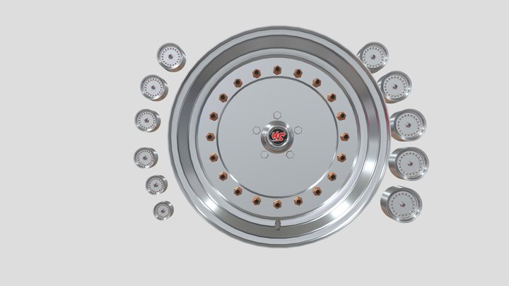 Holeshot Wheels Solid 3D Model