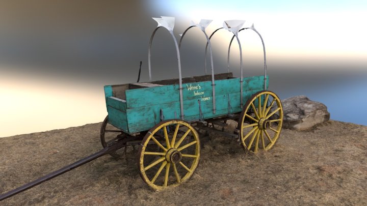 Old Blue Wagon Pt 2 3D Model